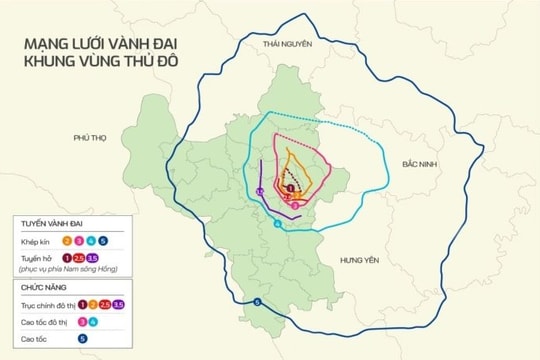 Đề xuất đầu tư hơn 261.000 tỷ đồng xây dựng Vành đai 5 Vùng Thủ đô