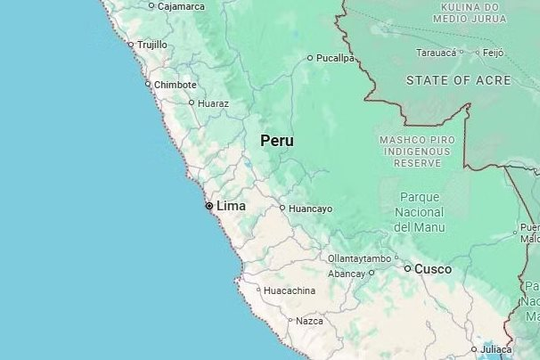 Động đất mạnh 5,8 độ rung chuyển miền Nam Peru, hàng chục người bị thương