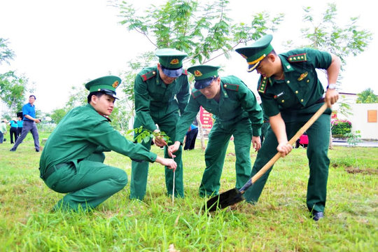 Bộ đội Biên phòng Thành phố Hồ Chí Minh tích cực tham gia lễ phát động trồng cây xanh và ra mắt công trình “Vườn cây đại đoàn kết” năm 2026