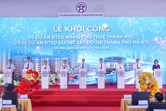 Thủ tướng dự lễ khởi công 5 tuyến đường sắt, 3 dự án nhà ở cho thuê tại Hà Nội