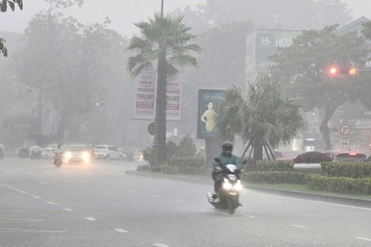 Những khu vực ở miền Bắc có mưa dông mạnh chiều tối nay