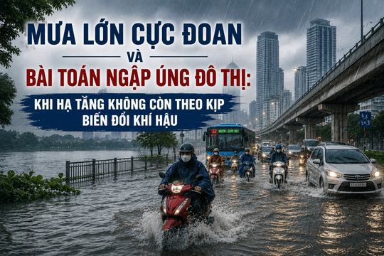 Mưa lớn cực đoan và bài toán ngập úng đô thị: Khi hạ tầng không còn theo kịp biến đổi khí hậu