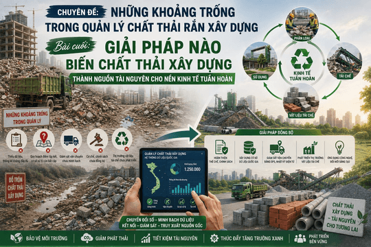 Khoảng trống trong quản lý chất thải xây dựng - Bài 5: Giải pháp nào biến chất thải xây dựng thành nguồn tài nguyên cho nền kinh tế tuần hoàn