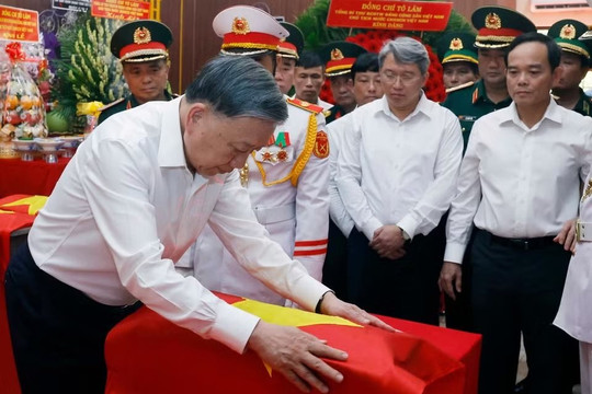 Thư của Tổng Bí thư, Chủ tịch nước Tô Lâm nhân dịp kỷ niệm Ngày Thương binh - Liệt sĩ