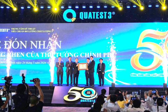QUATEST 3 kỷ niệm 50 năm thành lập, đón nhận Bằng khen của Thủ tướng Chính phủ