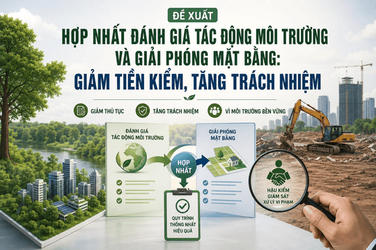 Dự thảo Luật Bảo vệ môi trường 2026 - Bài 11: Đề xuất hợp nhất đánh giá tác động môi trường và giấy phép môi trường: Giảm tiền kiểm, tăng trách nhiệm