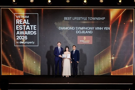 DOJILAND lập hat-trick với 3 giải thưởng danh giá tại Dot Property Vietnam Real Estate Awards 2026