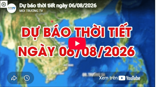 Dự báo thời tiết ngày 6/8/2026: Có mưa vừa, mưa to và dông