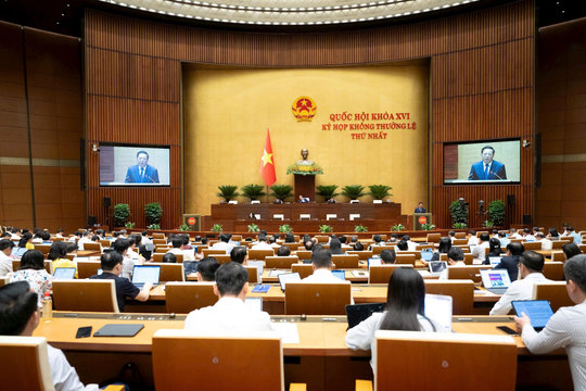 Quốc hội nghe Tờ trình và Báo cáo thẩm tra về Dự án đường Vành đai 5 - Vùng Thủ đô Hà Nội