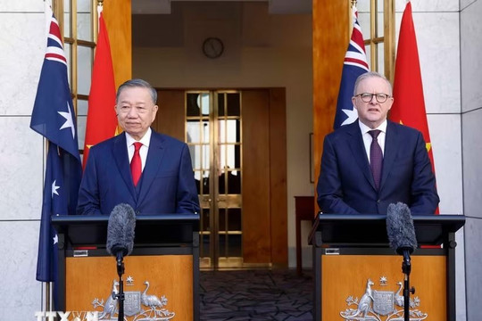 Tổng Bí thư, Chủ tịch nước Tô Lâm và Thủ tướng Australia gặp gỡ báo chí