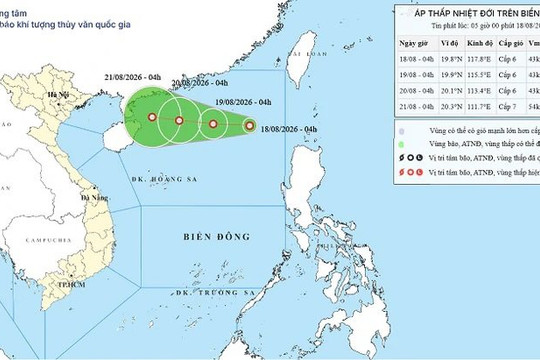 Áp thấp nhiệt đới hình thành trên Biển Đông
