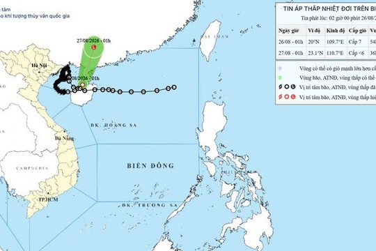 Bão số 4 suy yếu thành áp thấp nhiệt đới