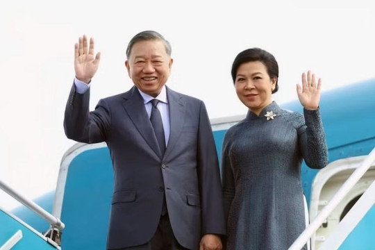 Tổng Bí thư, Chủ tịch nước Tô Lâm cùng Phu nhân lên đường thăm Nga, Pháp và dự Hội nghị Thượng đỉnh Không gian vũ trụ