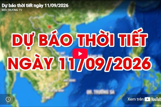 Dự báo thời tiết ngày 11/09/2026: Nhiều mây, đêm và sáng có mưa rào và dông rải rác