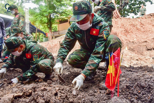 Sẽ tổ chức lễ truy điệu, an táng hài cốt liệt sĩ tìm thấy ở Công viên Lê Thị Riêng