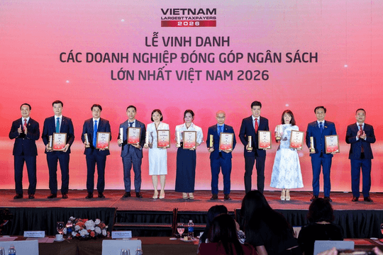 DOJI nhận vinh danh top 7 doanh nghiệp phân phối - bán lẻ tư nhân nộp ngân sách nhà nước lớn nhất Việt Nam năm 2026