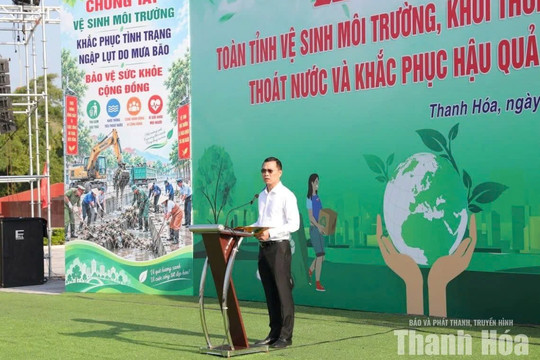 Thanh Hóa ra quân khắc phục hậu quả mưa lũ, khơi thông hệ thống tiêu thoát nước