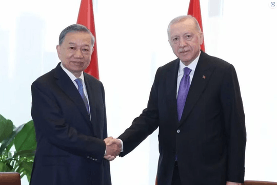 Tổng Bí thư, Chủ tịch nước Tô Lâm gặp Tổng thống Thổ Nhĩ Kỳ Recep Tayyip Erdogan: Thúc đẩy hợp tác hướng tới phát triển bền vững