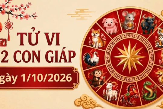 Xem tử vi hôm nay, tử vi 12 con giáp ngày 01/10/2026: Tuổi Mão, tuổi Mùi phát tài