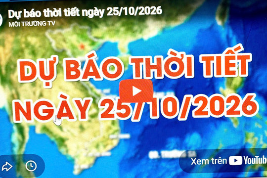 Dự báo thời tiết ngày 25/10/2026: Hà Nội nắng 34 độ, TP HCM mưa dông chiều tối, Đà Nẵng giảm nhiệt